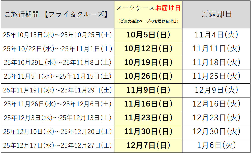 日程表